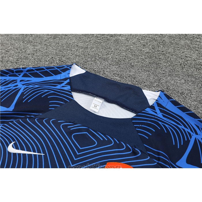 Chandal del Paises Bajos Manga Corta 2022-2023 Azul - Pantalon Corto